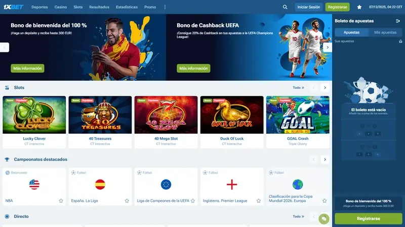 Captura de portada publicada por Casino Guru; versión española