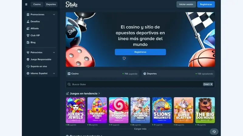 Captura de la portada de Stake PBA del 9 de octubre de 2026